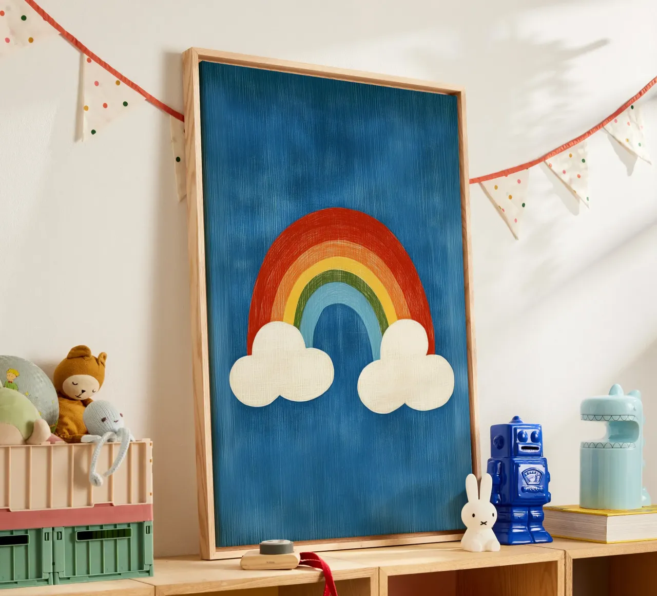 Arcobaleno tela con Cornice a cassetta da Curious Canvas
