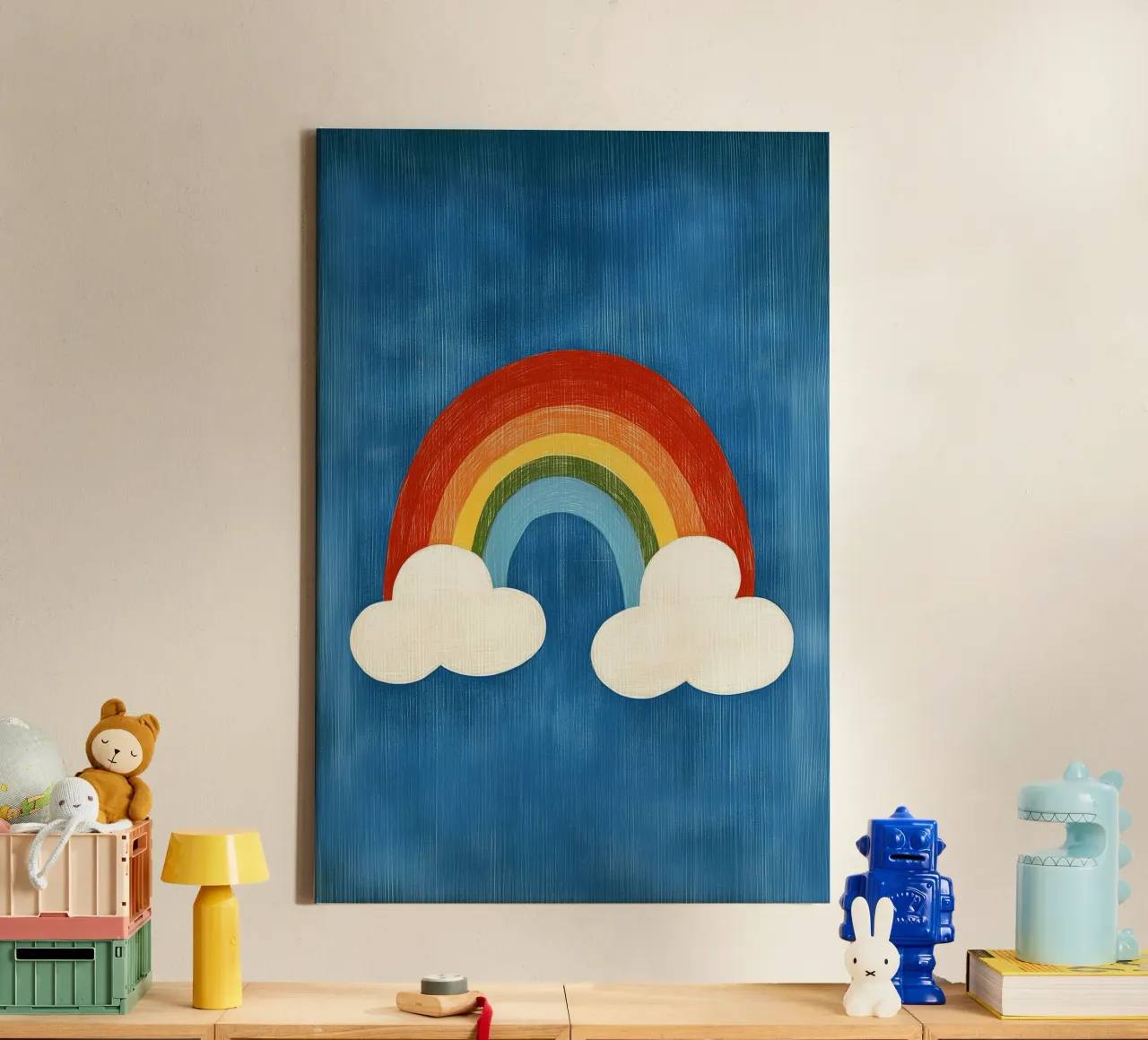 Arcobaleno tela con Cornice a cassetta da Curious Canvas