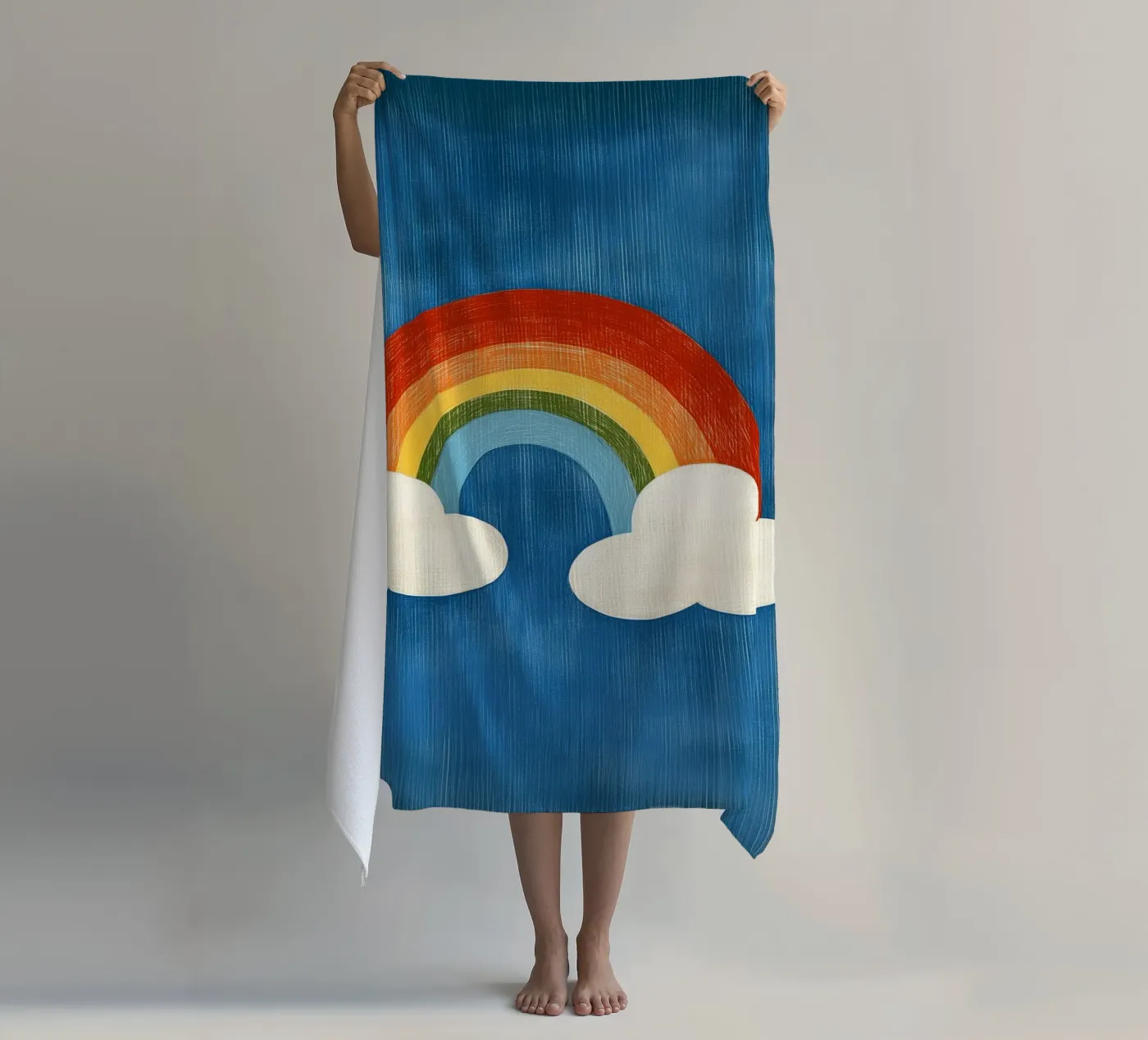 Regenbogen Strandtuch von Curious Canvas