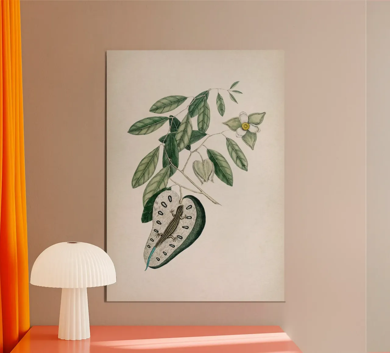 Vintage Catesby 2 Lacertus Caerulea poster con telaio in plastica da Vintage Print Collection