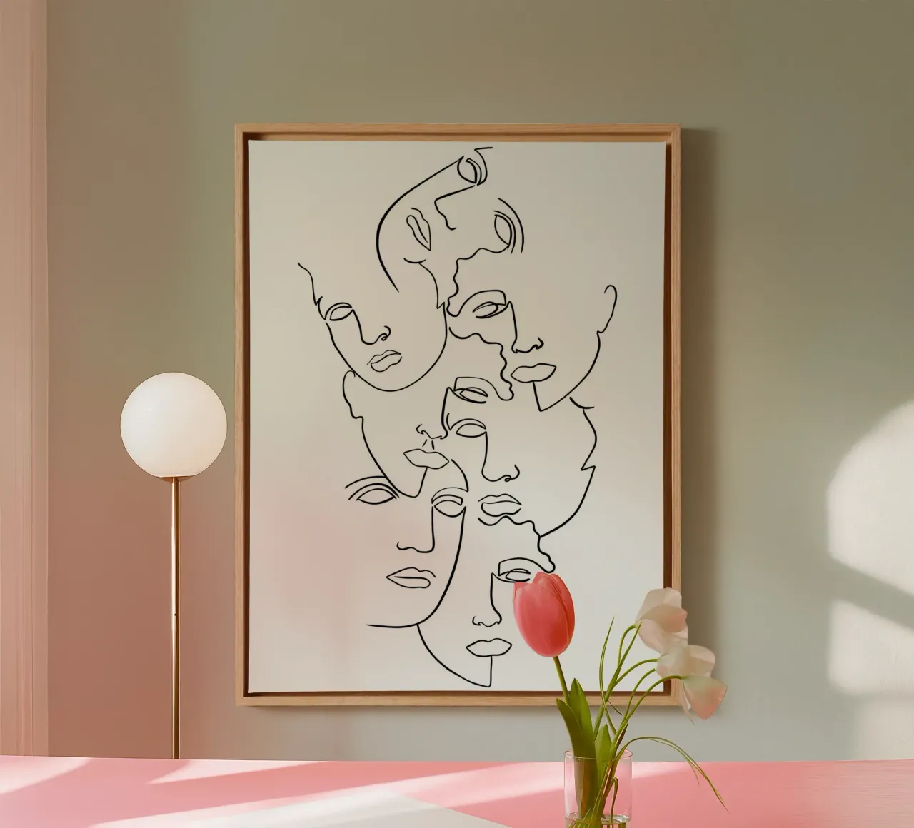 Belonging by Shatha Dafai canvas with Floater frame by Linda Richardson