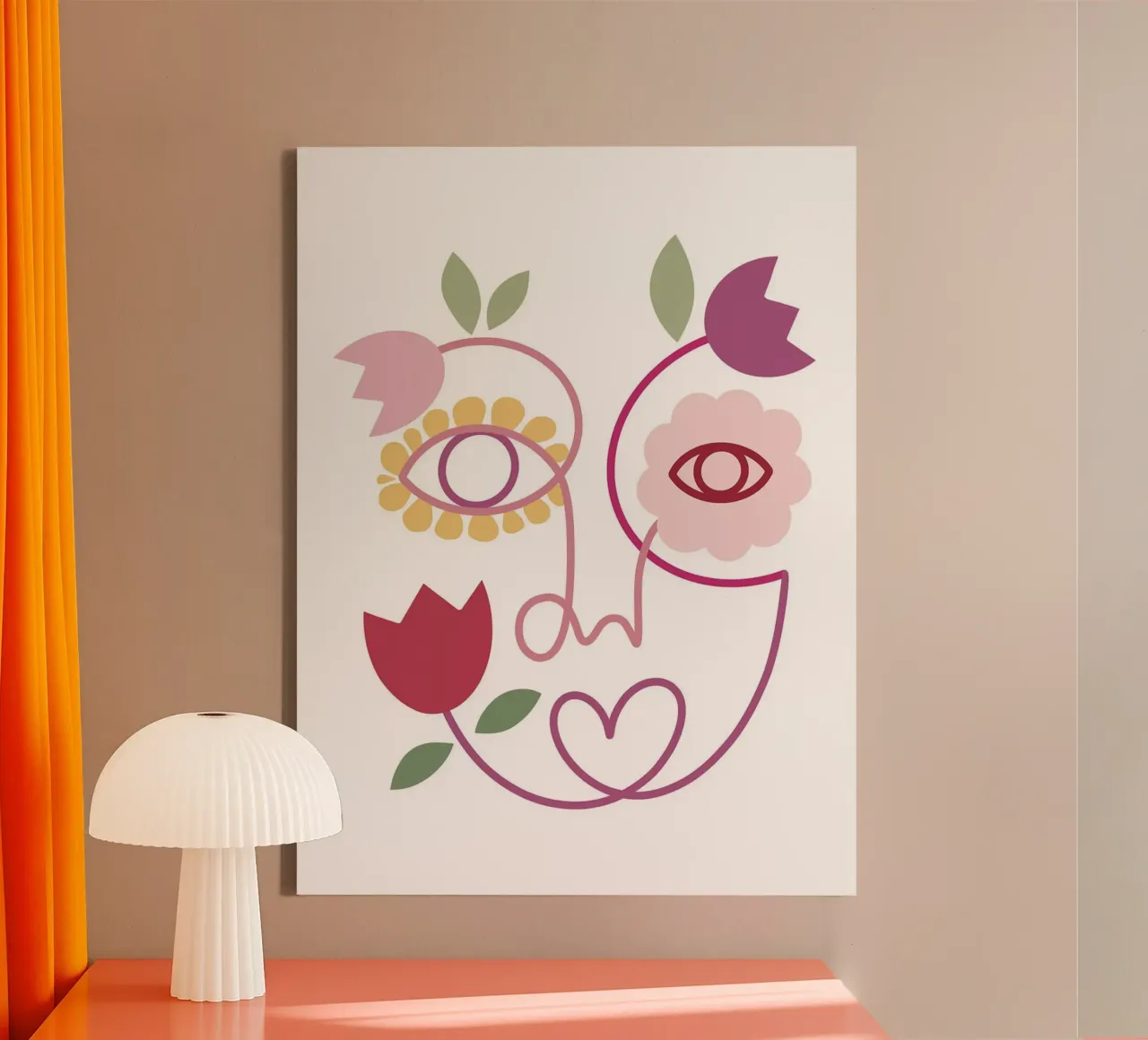 Bloom II door Shatha Dafai canvas met Baklijst van Linda Richardson