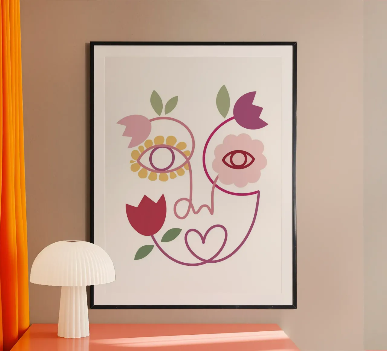Bloom II di Shatha Dafai poster con telaio in alluminio da Linda Richardson