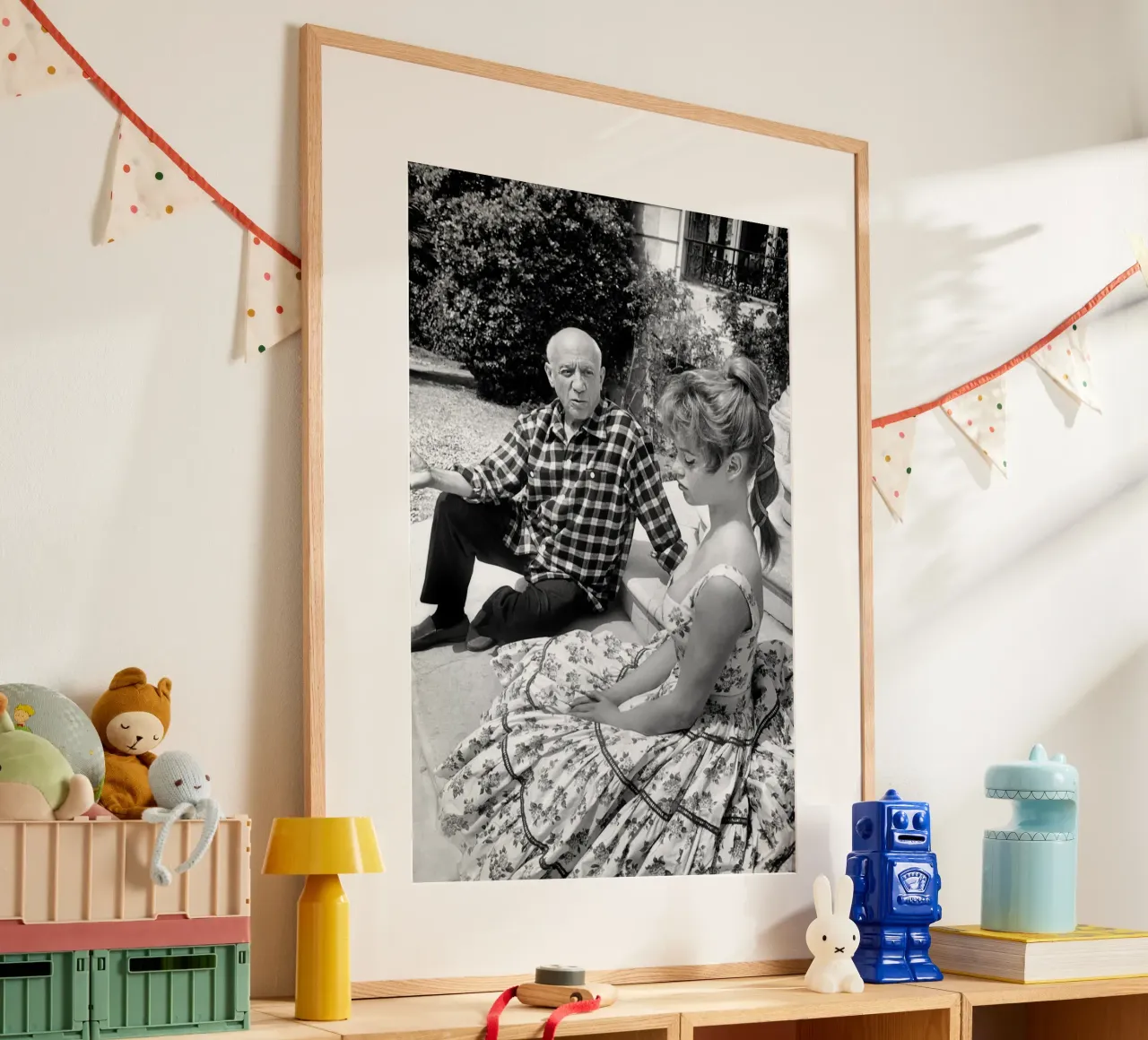 Brigitte Bardot e Pablo Picasso, 1956 poster da Linda Richardson