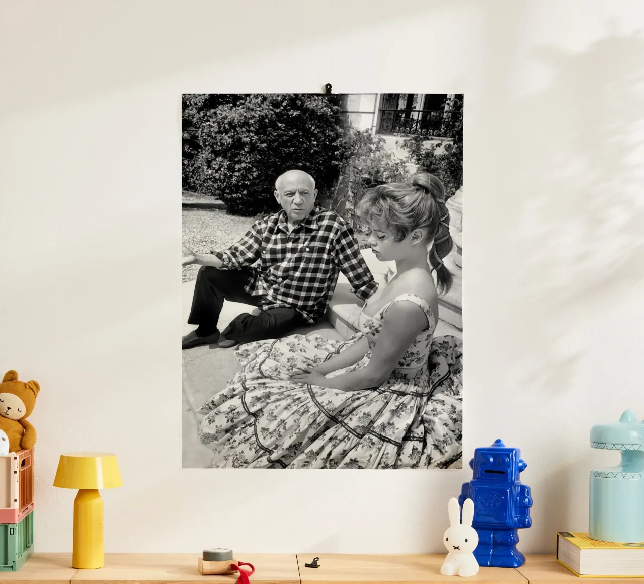 Brigitte Bardot e Pablo Picasso, 1956 poster da Linda Richardson