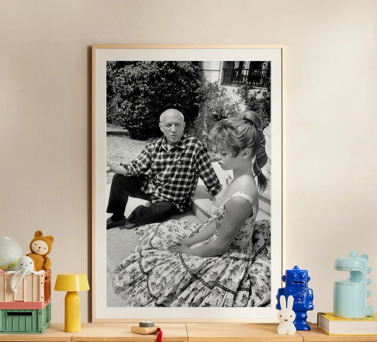 Brigitte Bardot e Pablo Picasso, 1956 poster da Linda Richardson