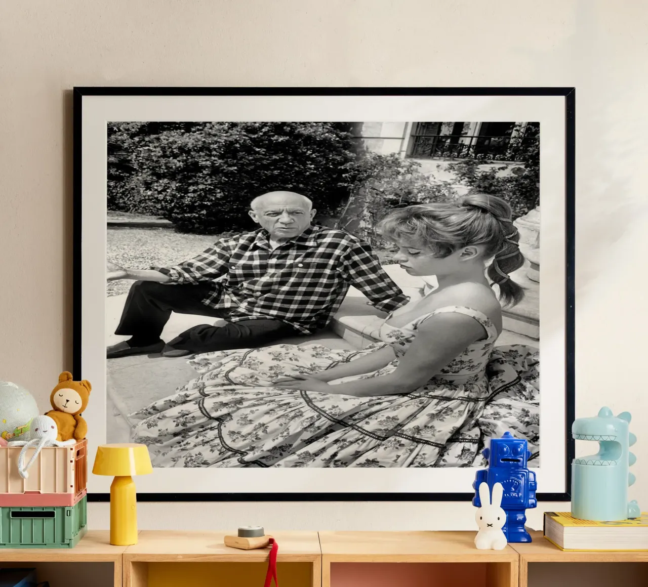 Brigitte Bardot e Pablo Picasso, 1956 poster da Linda Richardson