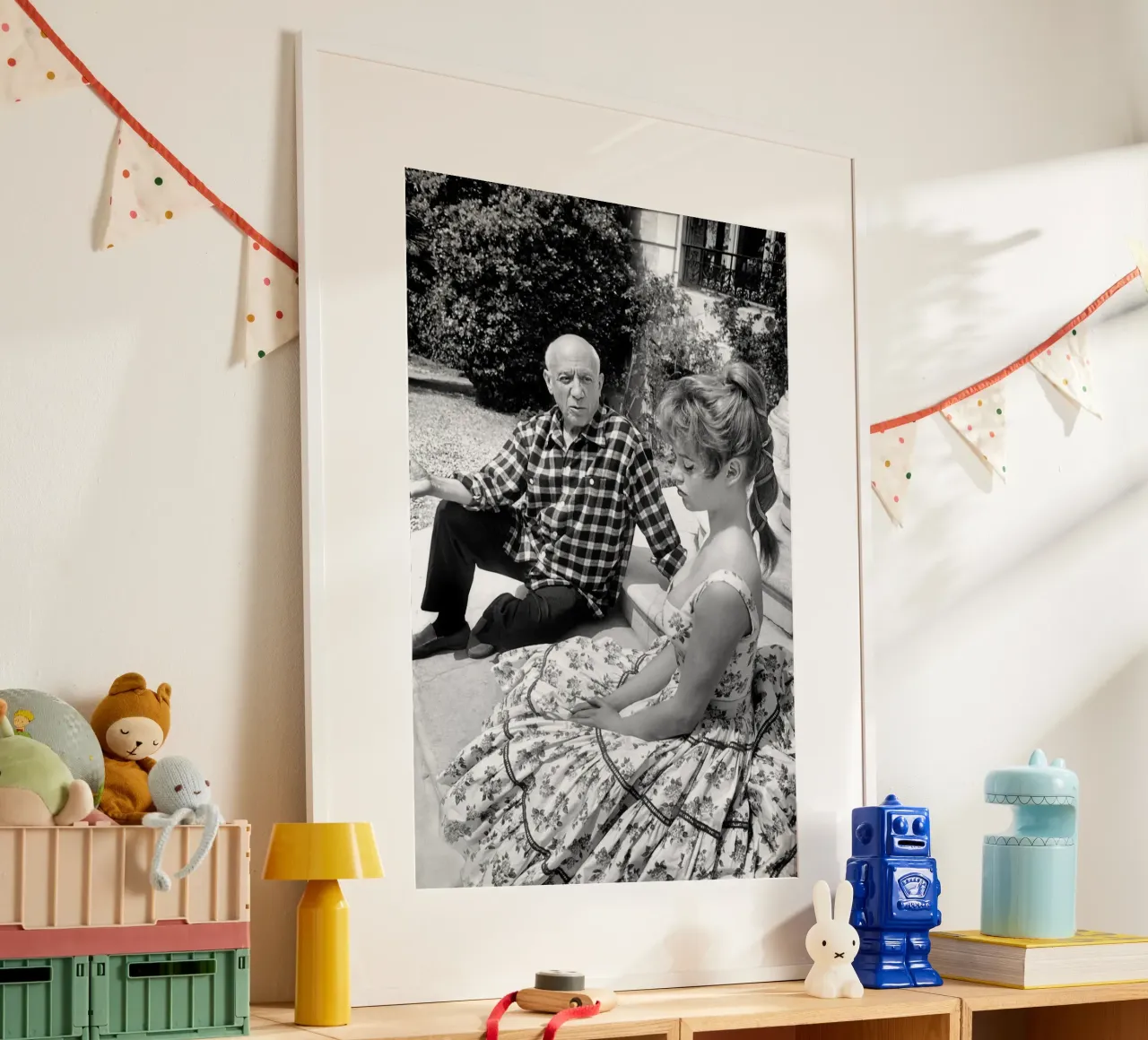 Brigitte Bardot e Pablo Picasso, 1956 poster da Linda Richardson