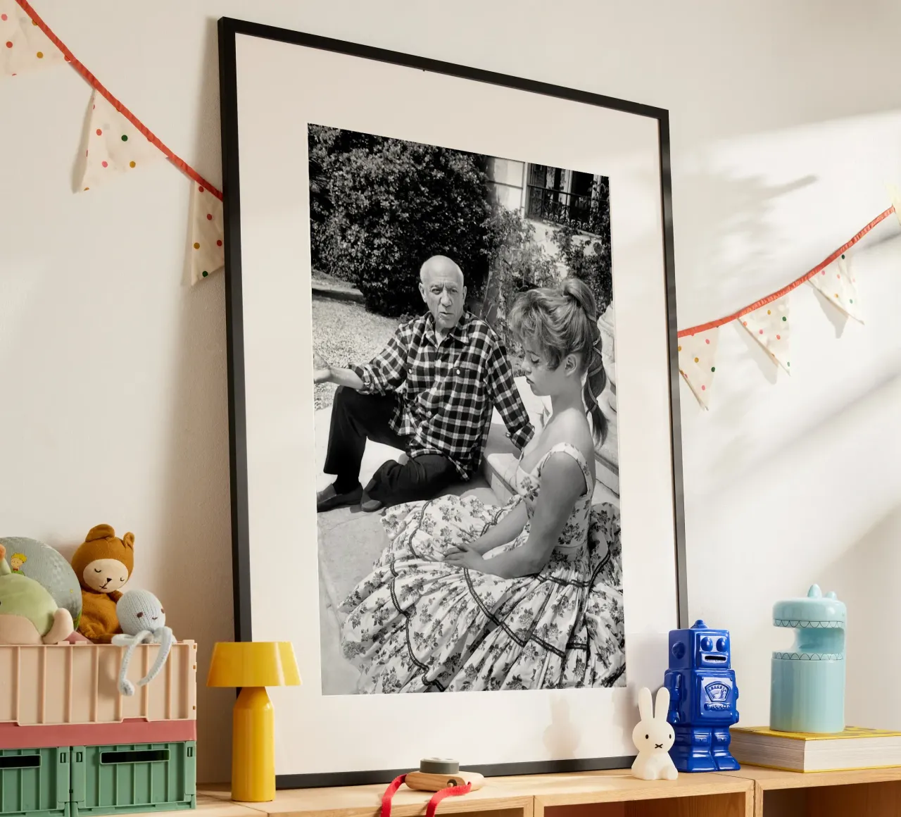 Brigitte Bardot e Pablo Picasso, 1956 poster da Linda Richardson