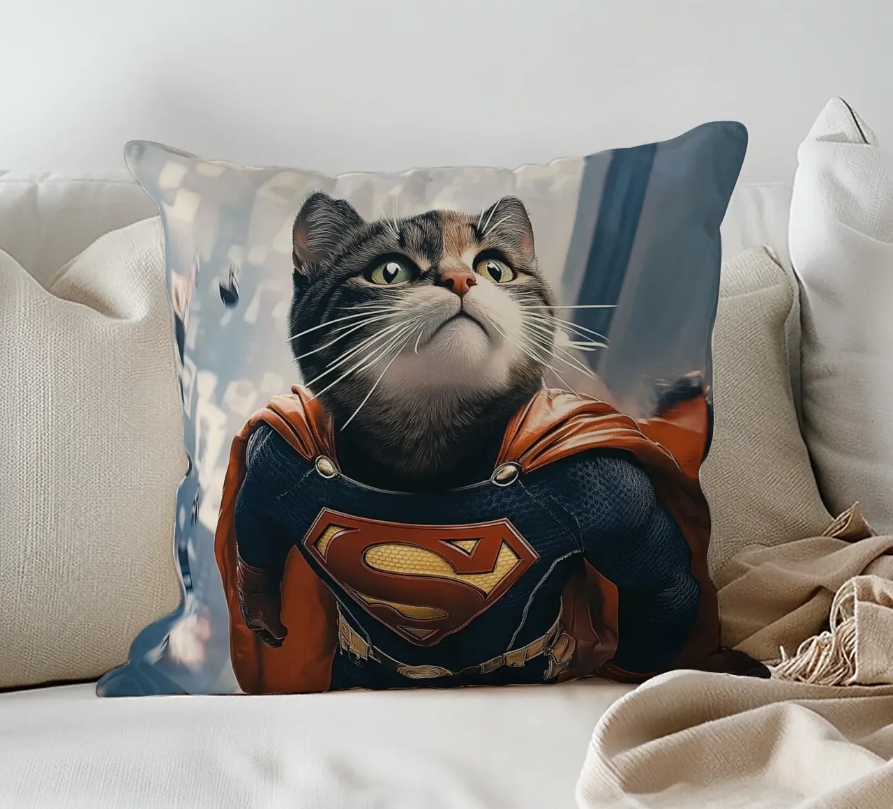 Supercat Nr. 02 cuscino da lazydaypaper