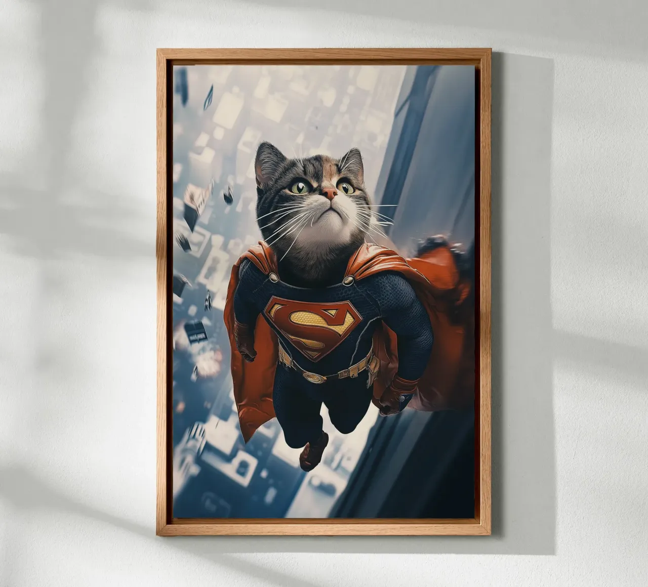 Supercat Nr. 02 tela con Cornice a cassetta da lazydaypaper