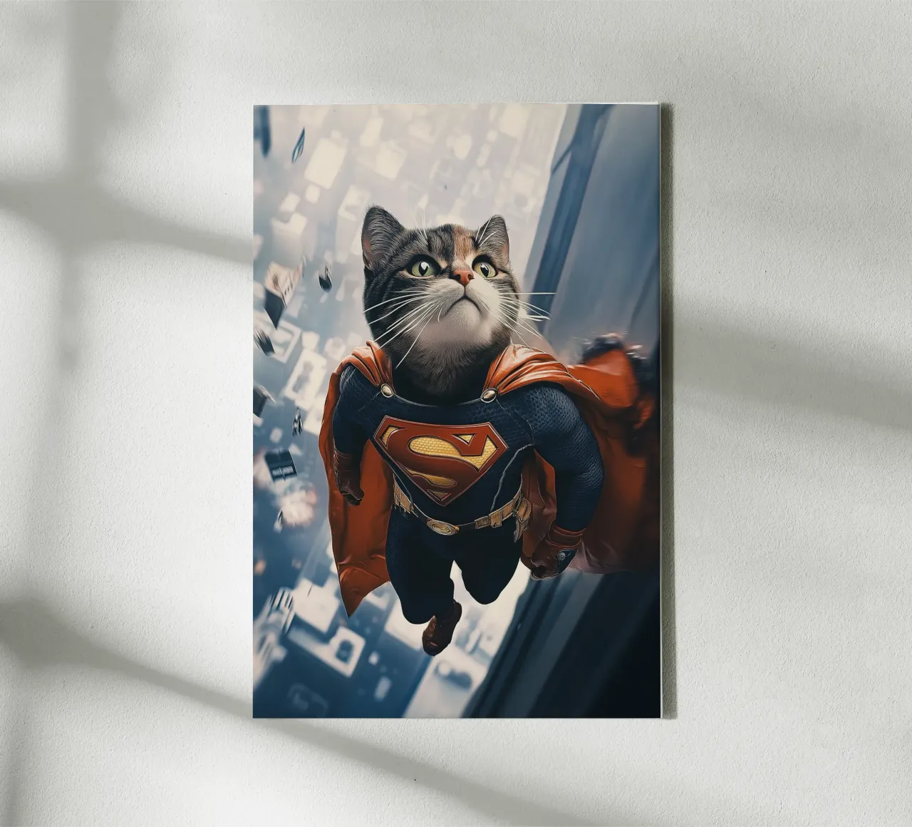 Supercat Nr. 02 tela con Cornice a cassetta da lazydaypaper
