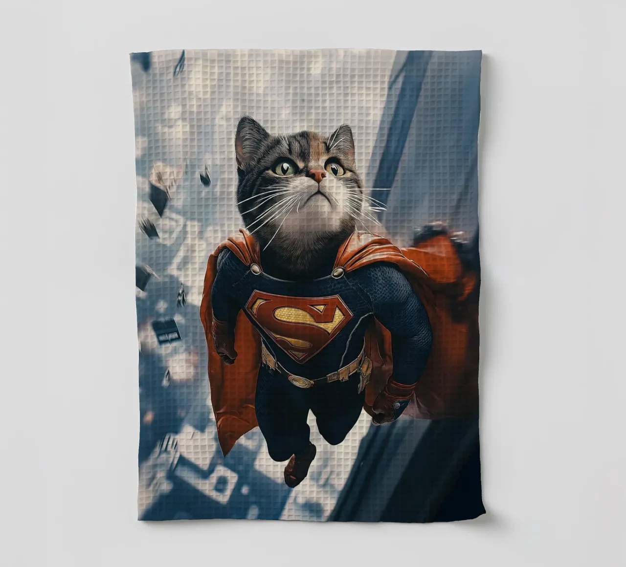 Supercat Nr. 02 canovaccio da cucina da lazydaypaper