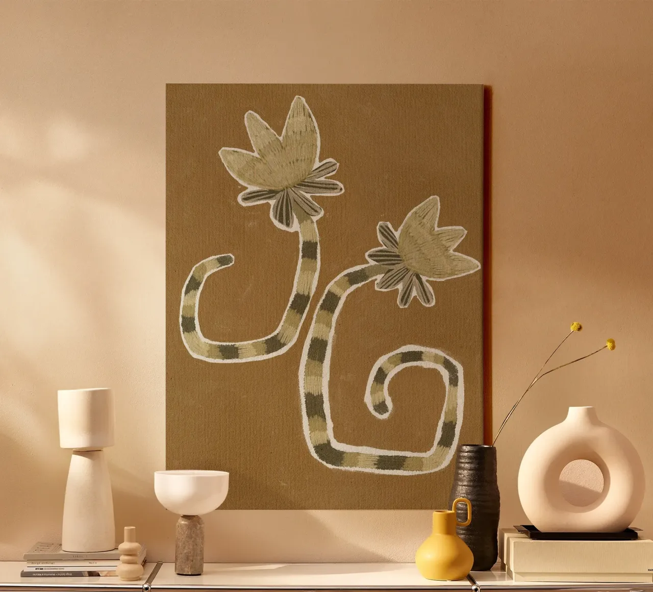 Delicate Bloom II di Shatha Dafai tela con Cornice a cassetta da Linda Richardson
