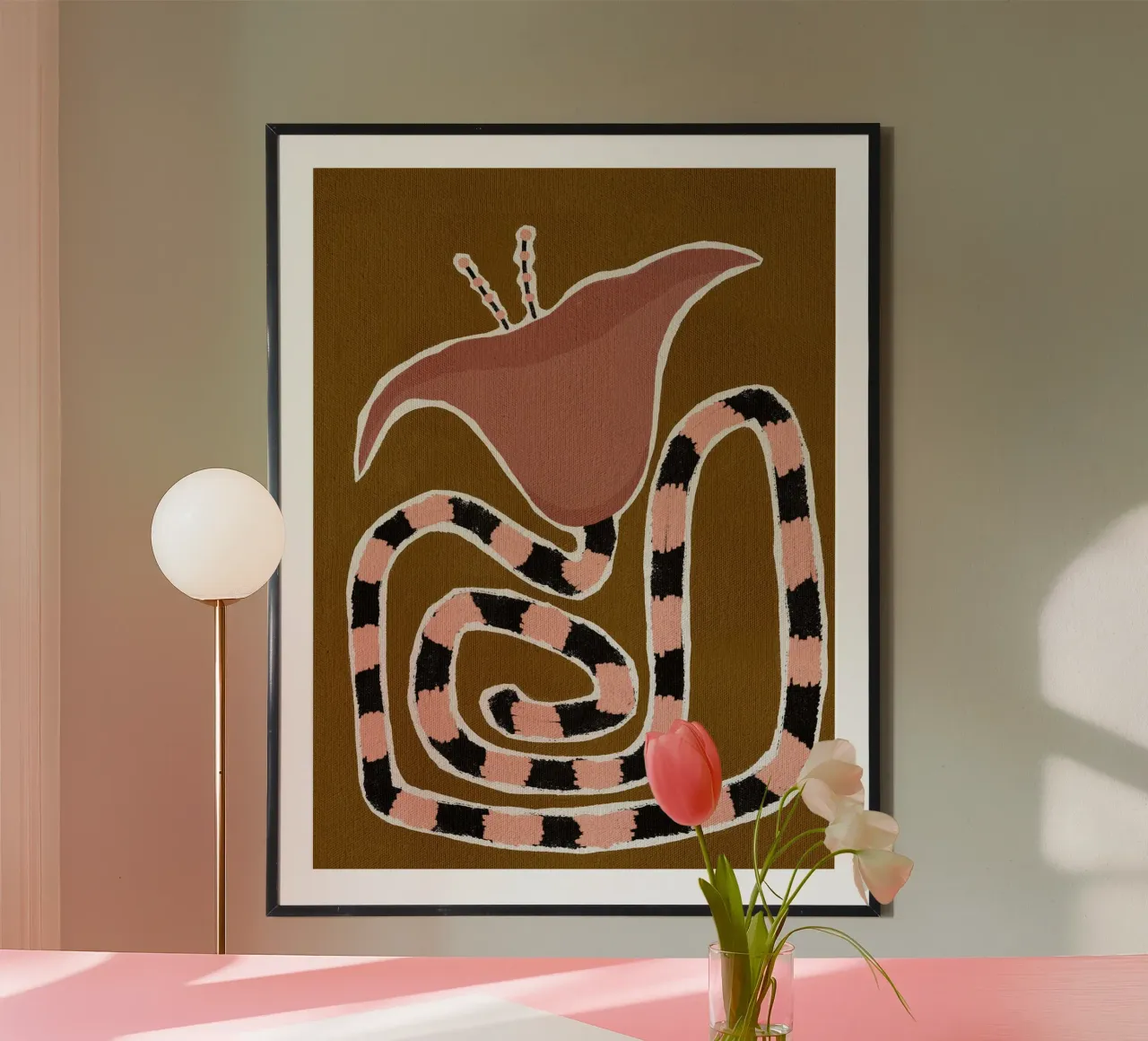 Delicate Bloom V di Shatha Dafai poster con telaio in plastica da Linda Richardson
