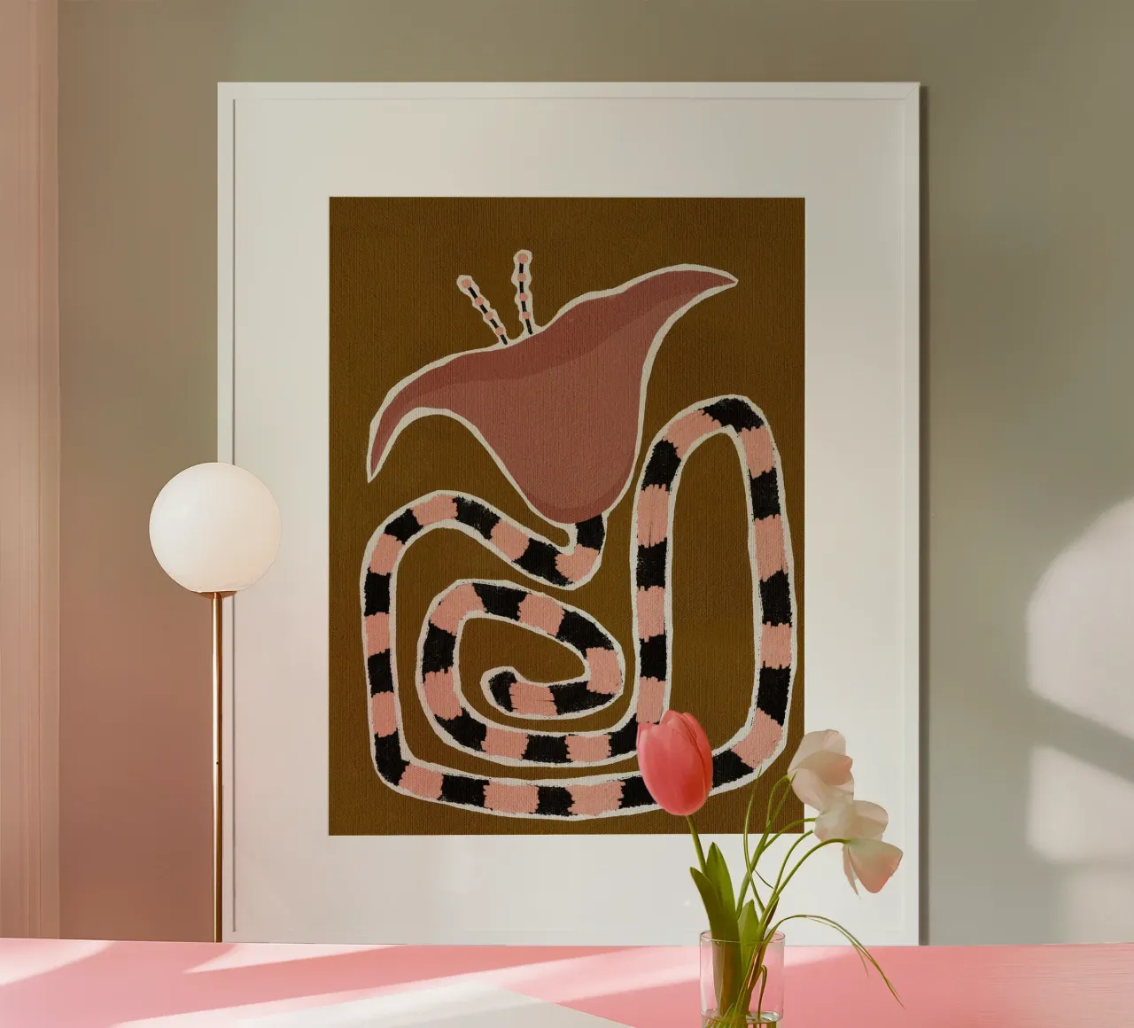 Delicate Bloom V di Shatha Dafai poster con telaio in plastica da Linda Richardson