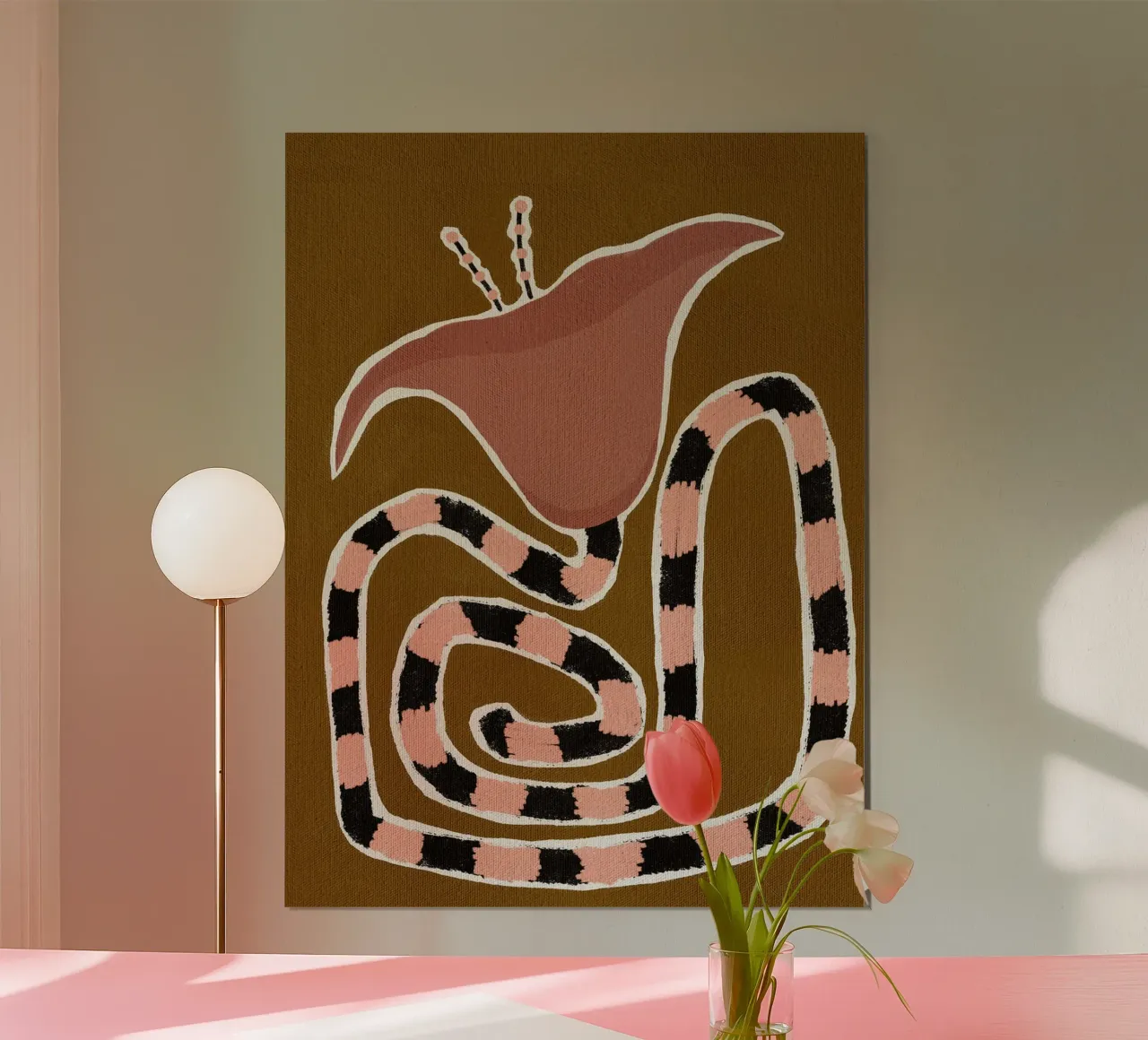 Delicate Bloom V di Shatha Dafai poster con telaio in plastica da Linda Richardson