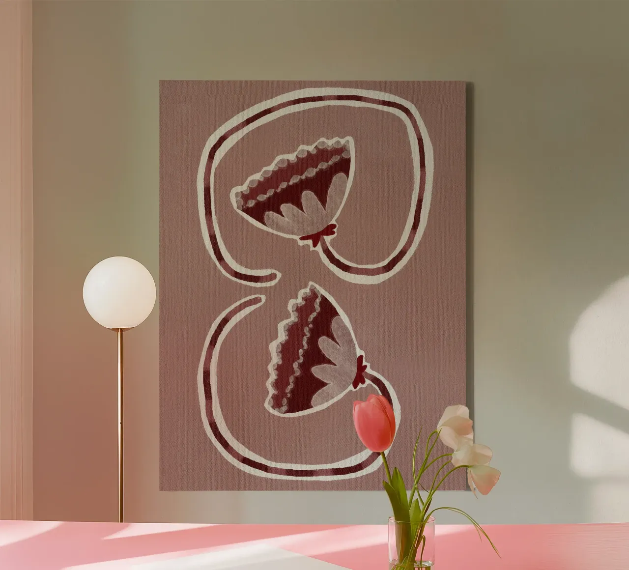 Delicate blossom I di Shatha Dafai tela con Cornice a cassetta da Linda Richardson