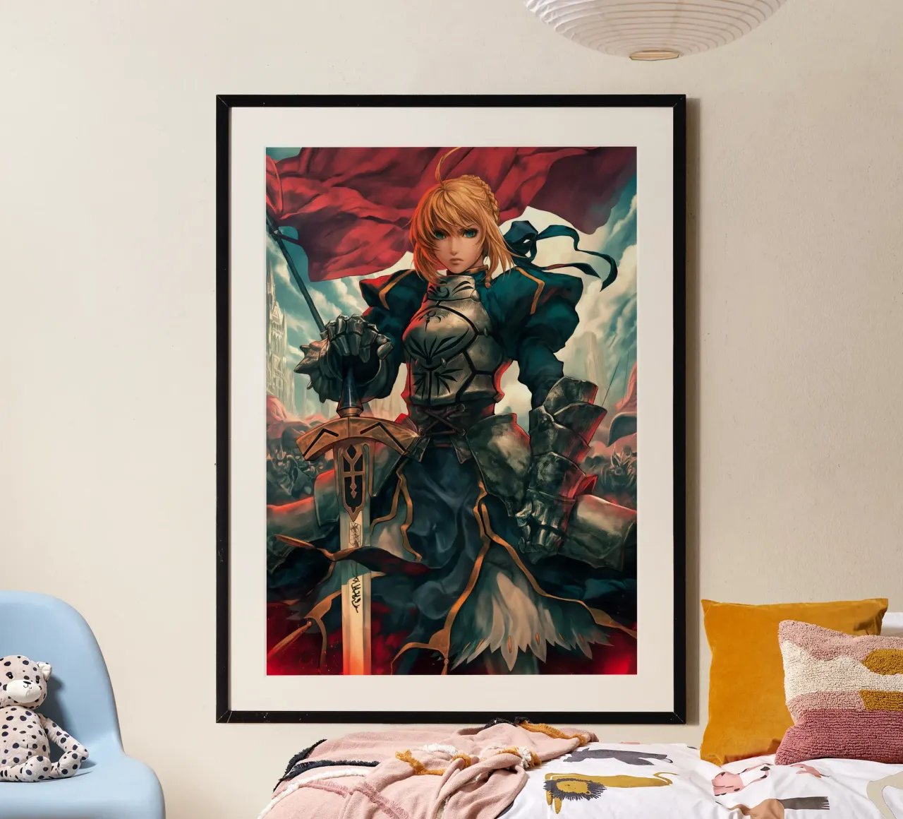 Altria Pendragon Saber Excalibur Morgan Knight Fate poster da Fleur de Lys