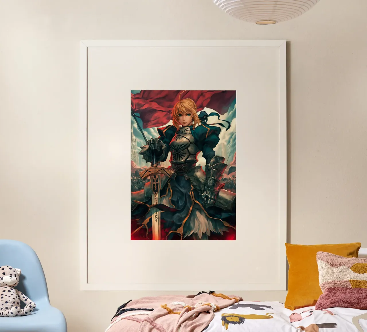 Altria Pendragon Saber Excalibur Morgan Knight Fate poster da Fleur de Lys