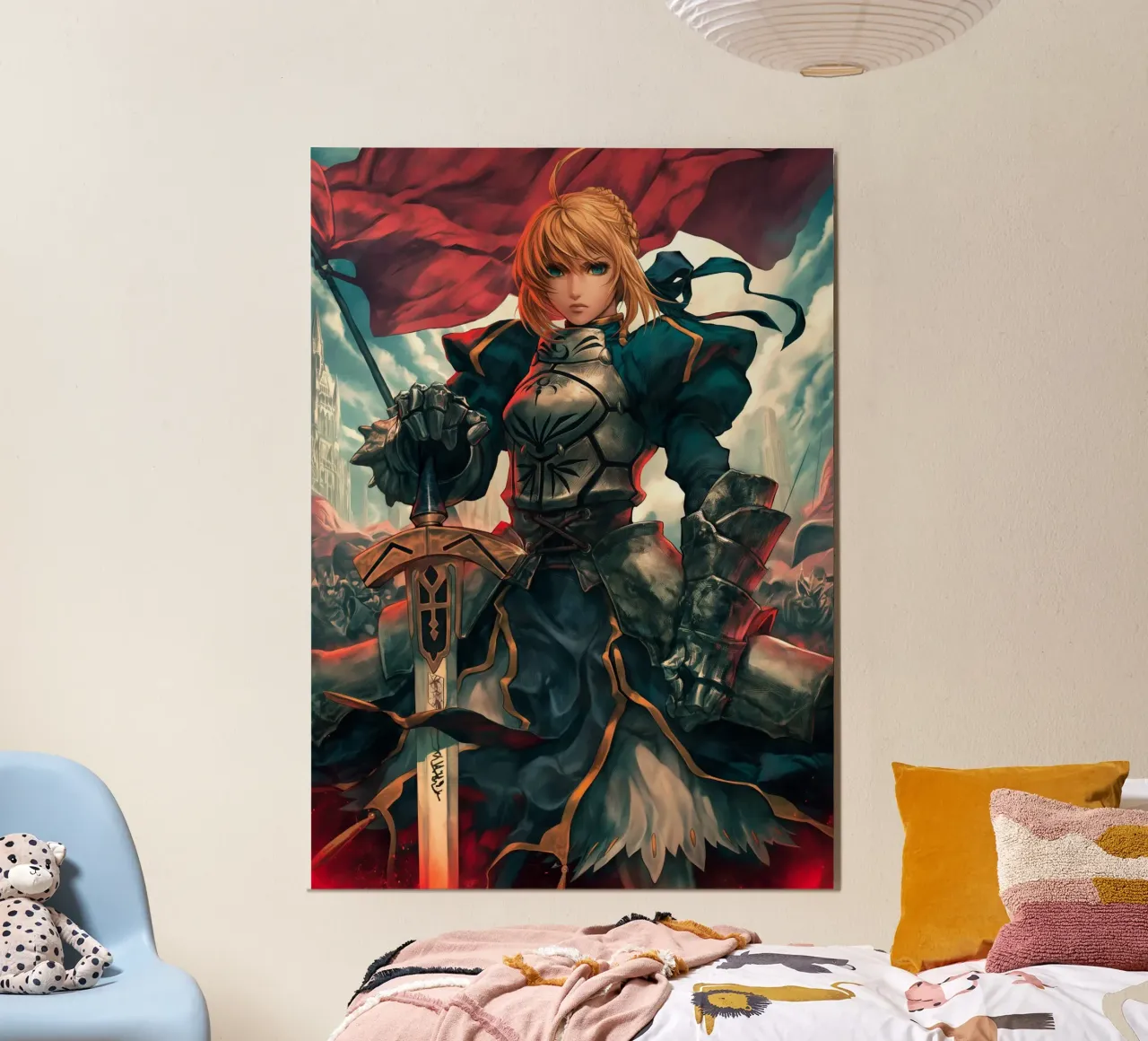 Altria Pendragon Saber Excalibur Morgan Knight Fate poster da Fleur de Lys