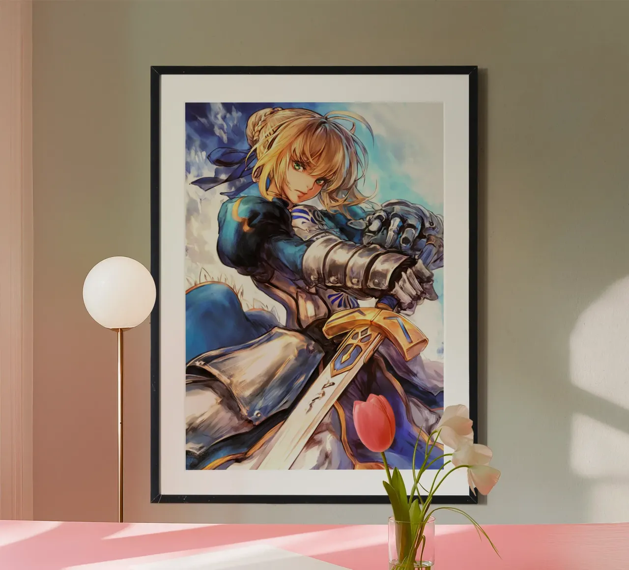 Altria Pendragon Saber Excalibur Morgan Knight Fate poster da Fleur de Lys