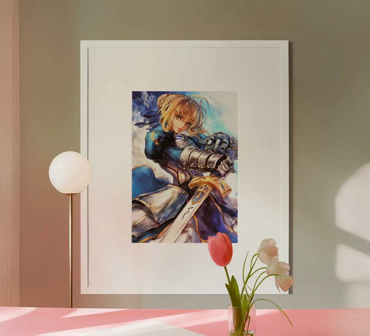 Altria Pendragon Saber Excalibur Morgan Knight Fate poster da Fleur de Lys