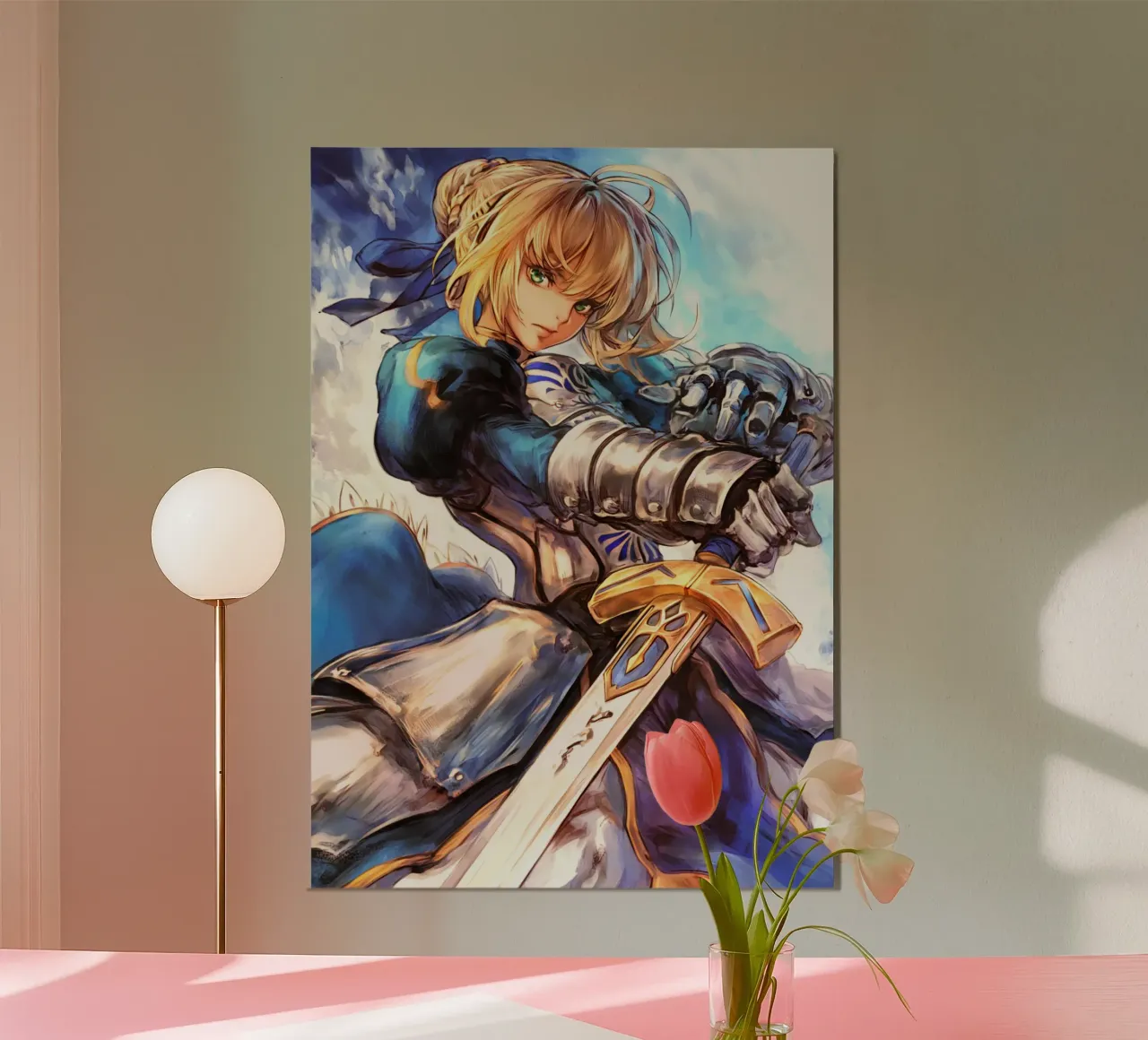 Altria Pendragon Saber Excalibur Morgan Knight Fate poster da Fleur de Lys