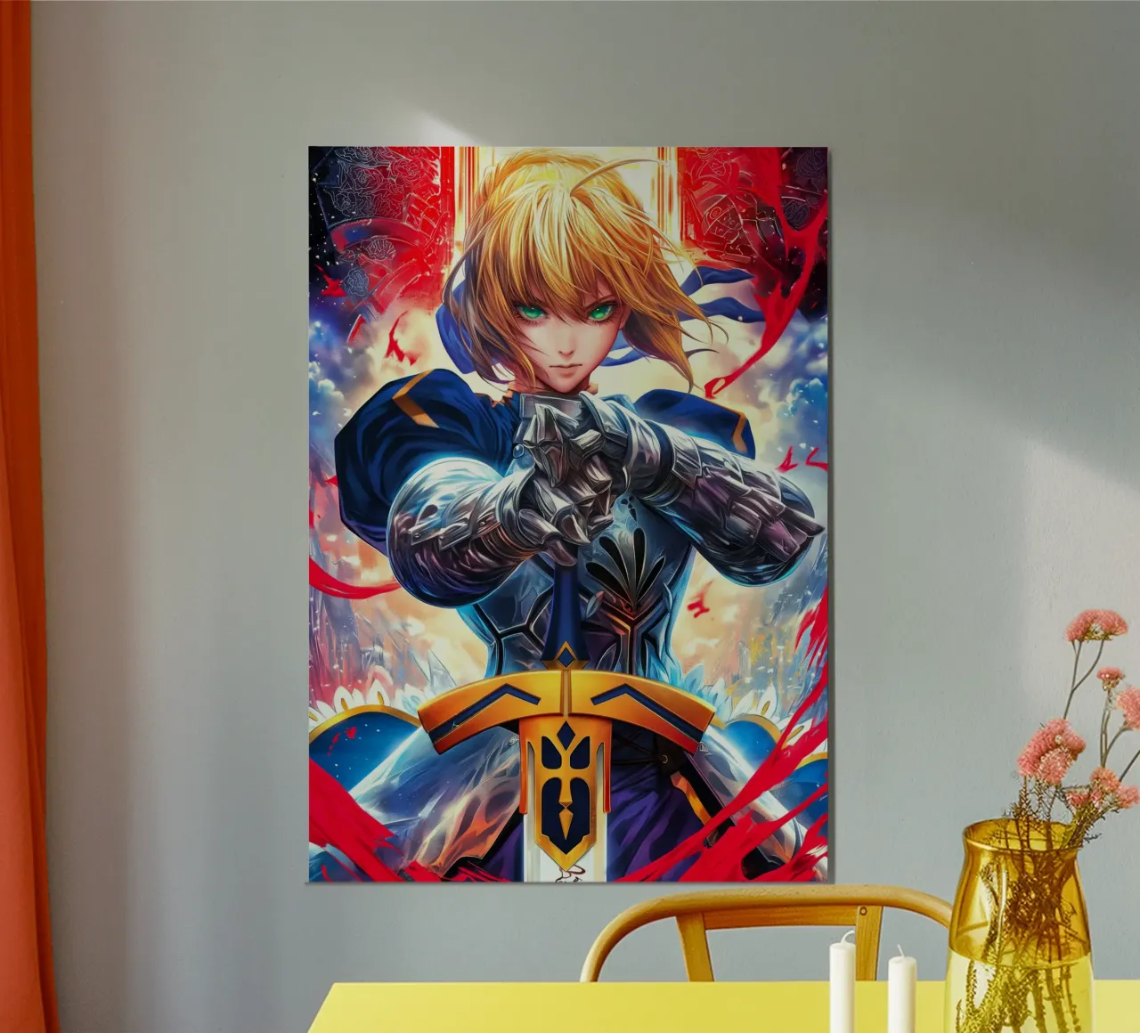 Altria Pendragon Saber Excalibur Morgan Knight Fate poster da Fleur de Lys