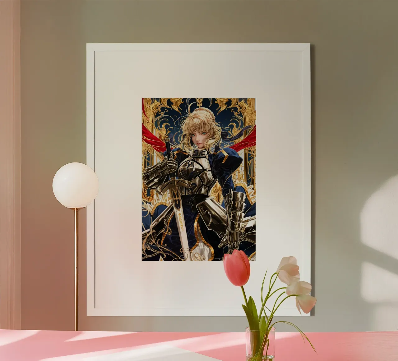Altria Pendragon Saber Excalibur Morgan Knight Fate poster da Fleur de Lys