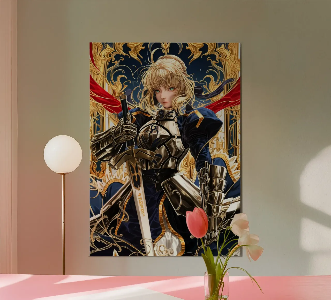 Altria Pendragon Saber Excalibur Morgan Knight Fate poster da Fleur de Lys
