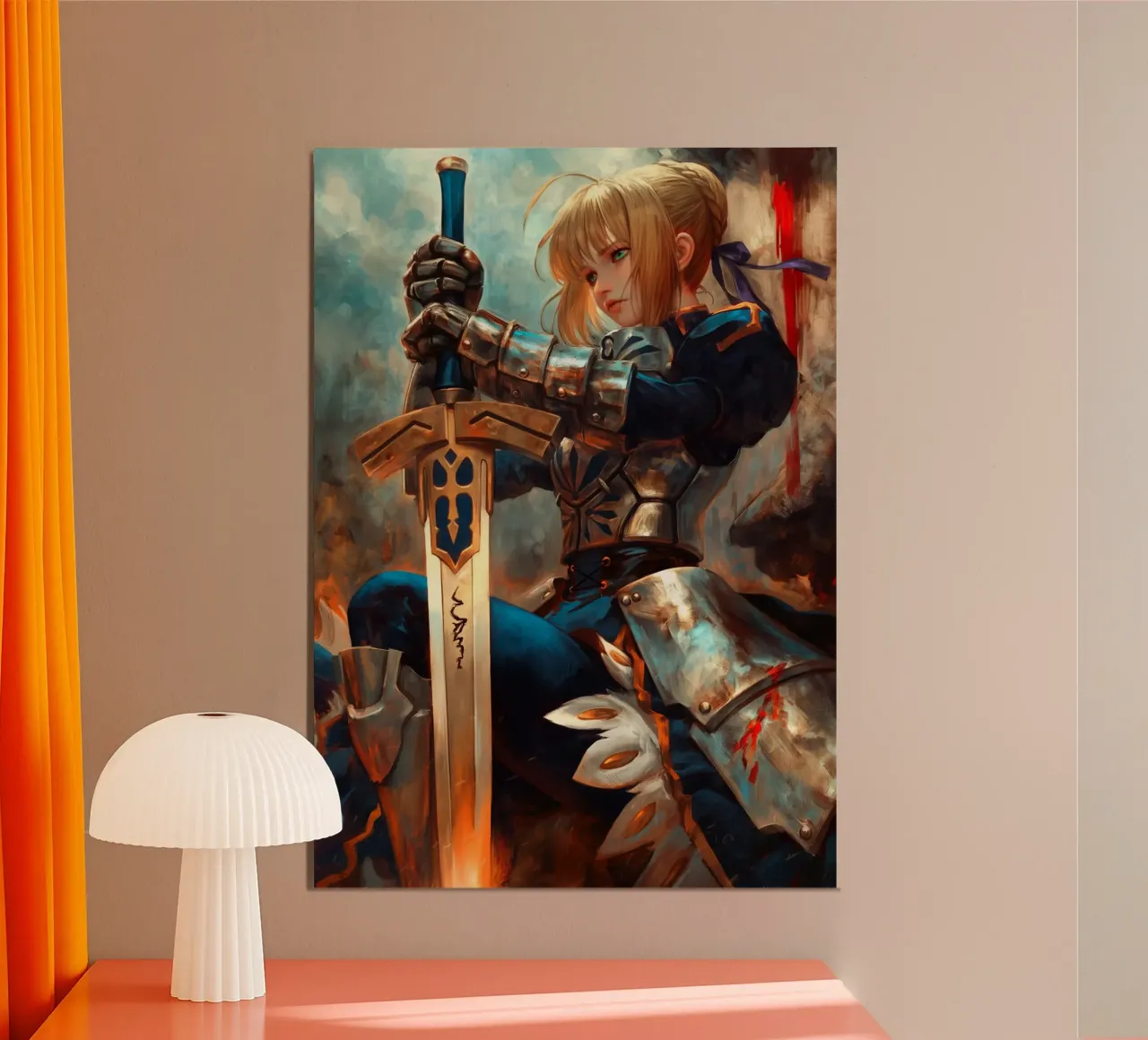 Altria Pendragon Saber Excalibur Morgan Knight Fate poster da Fleur de Lys