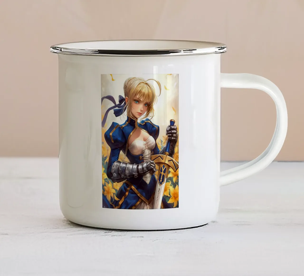 Serie Saber Fate tazza in smalto da Stellar Creative