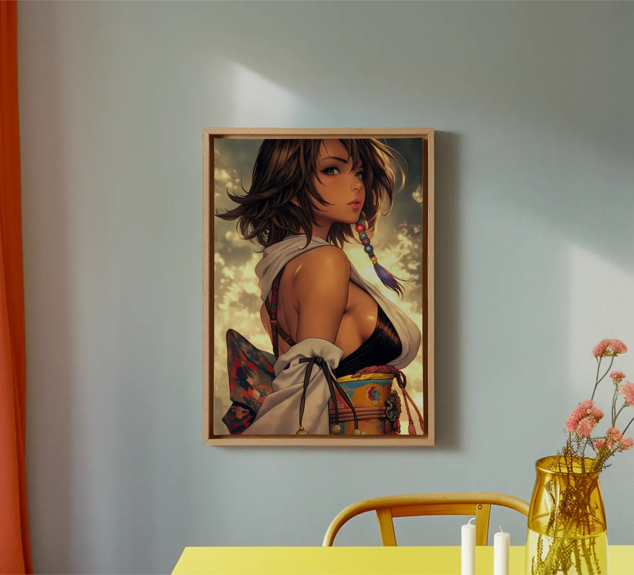 FFX Yuna Final Fantasy canvas met Baklijst van Stellar Creative