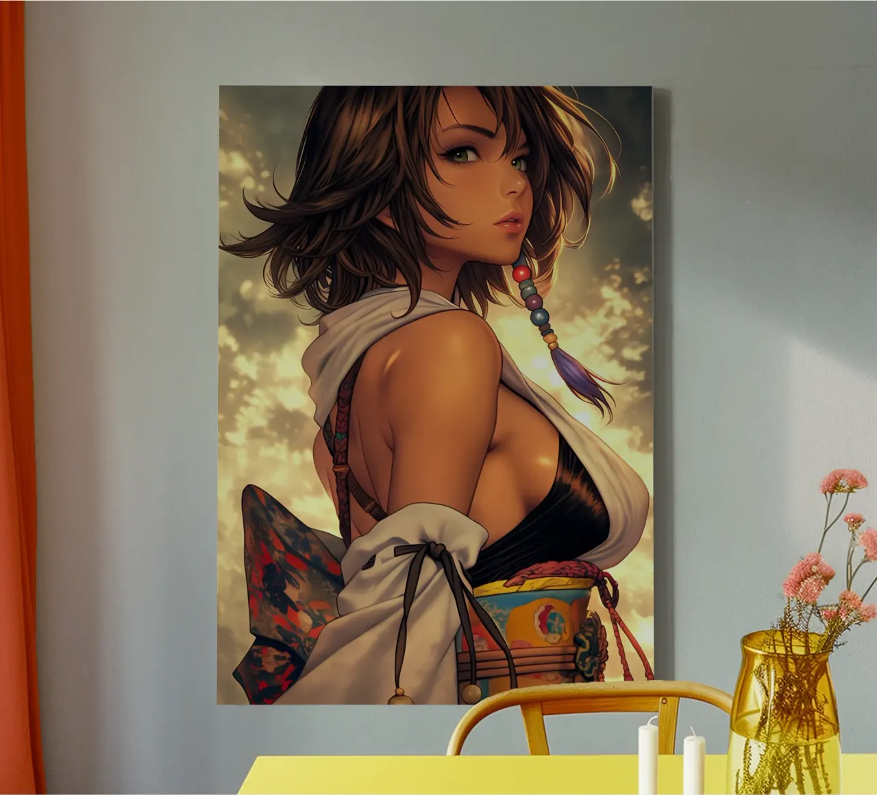 FFX Yuna Final Fantasy canvas met Baklijst van Stellar Creative