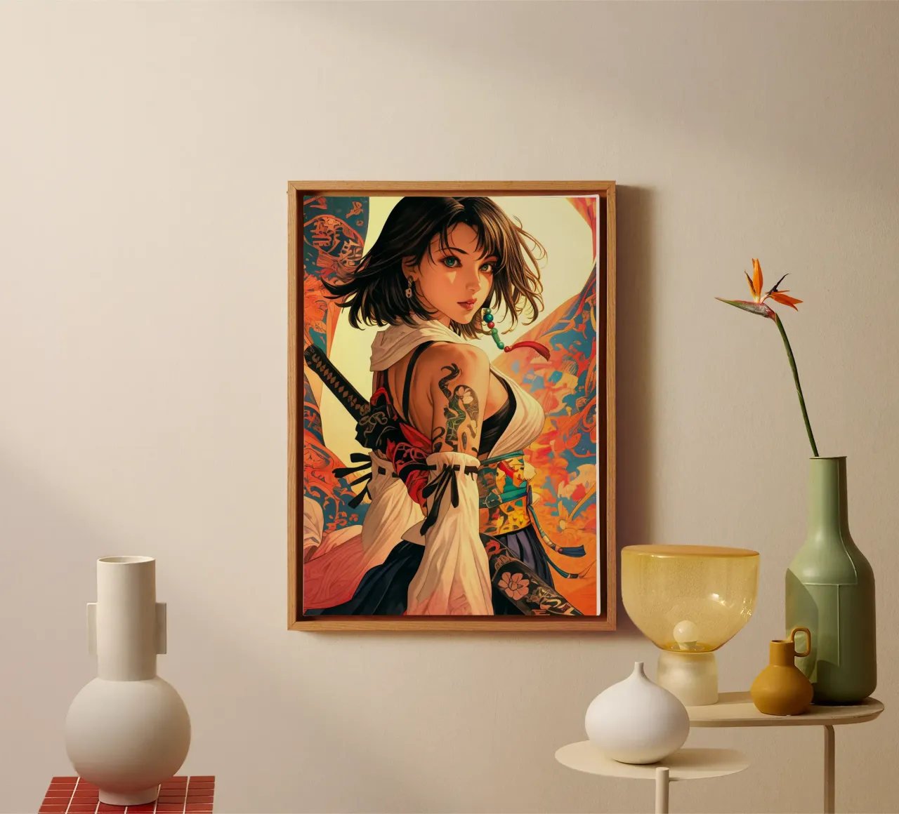 FFX Yuna Final Fantasy canvas met Baklijst van Stellar Creative