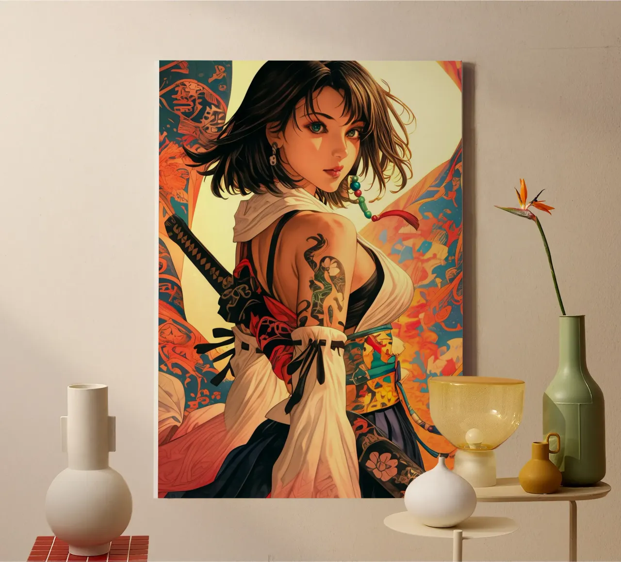 FFX Yuna Final Fantasy canvas met Baklijst van Stellar Creative