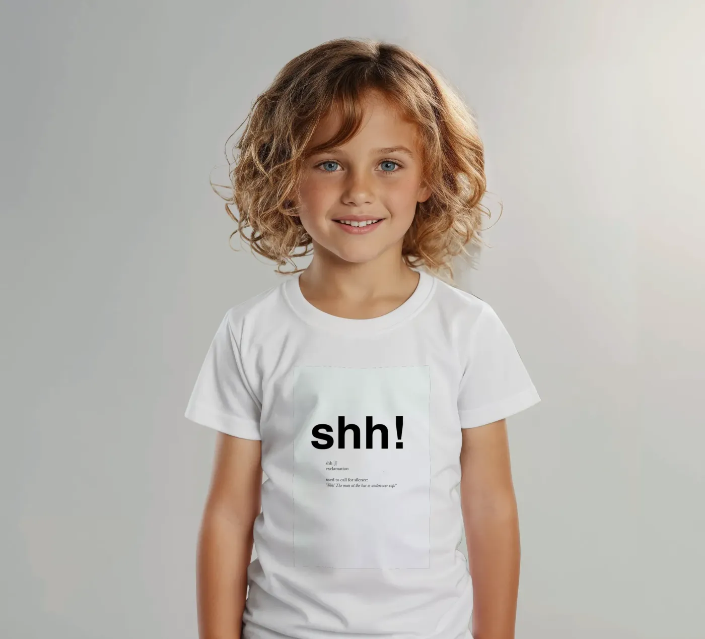 The shh interjection t-shirt bambini da Matěj Kašpar Jirásek