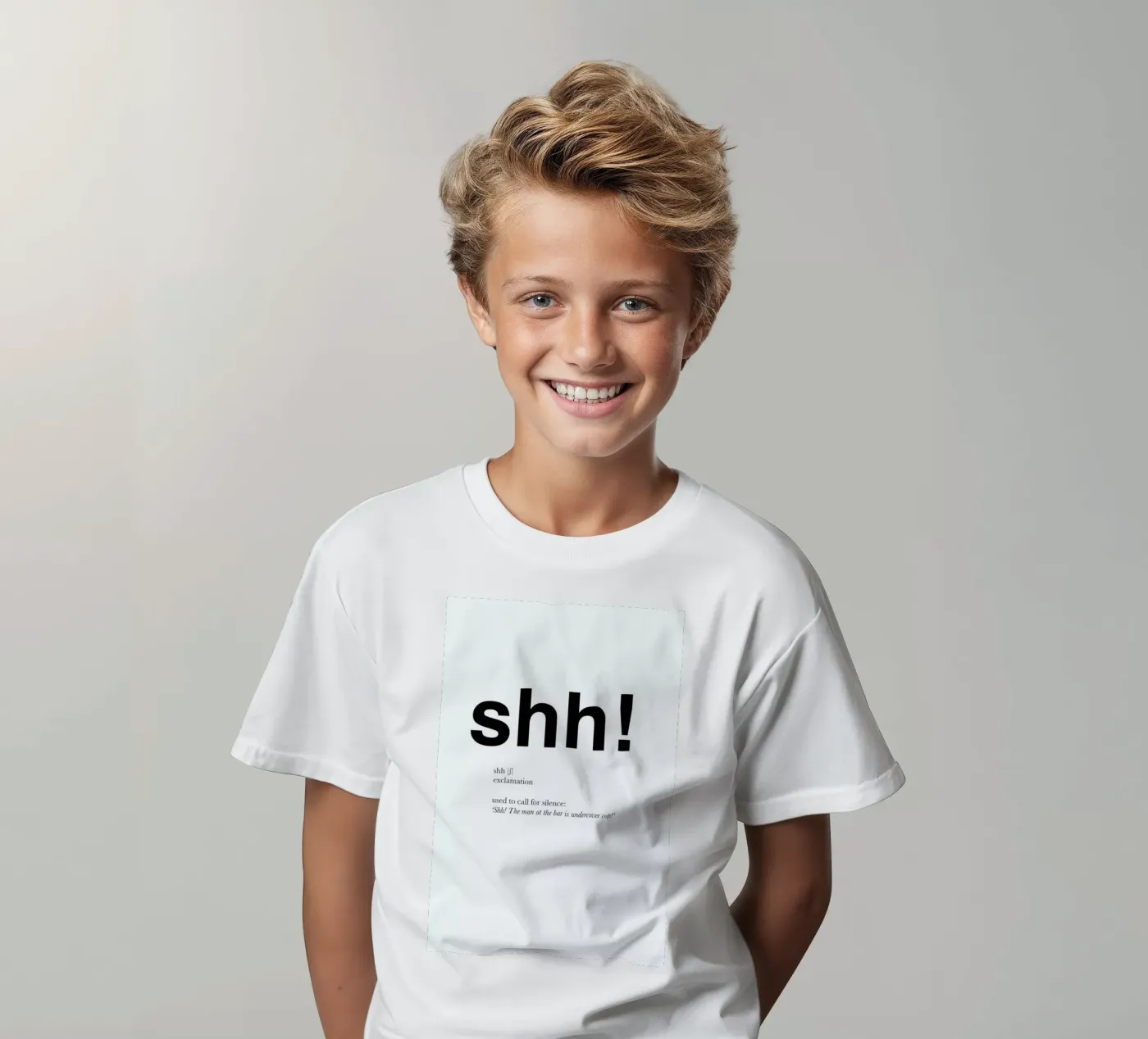 The shh interjection t-shirt bambini da Matěj Kašpar Jirásek