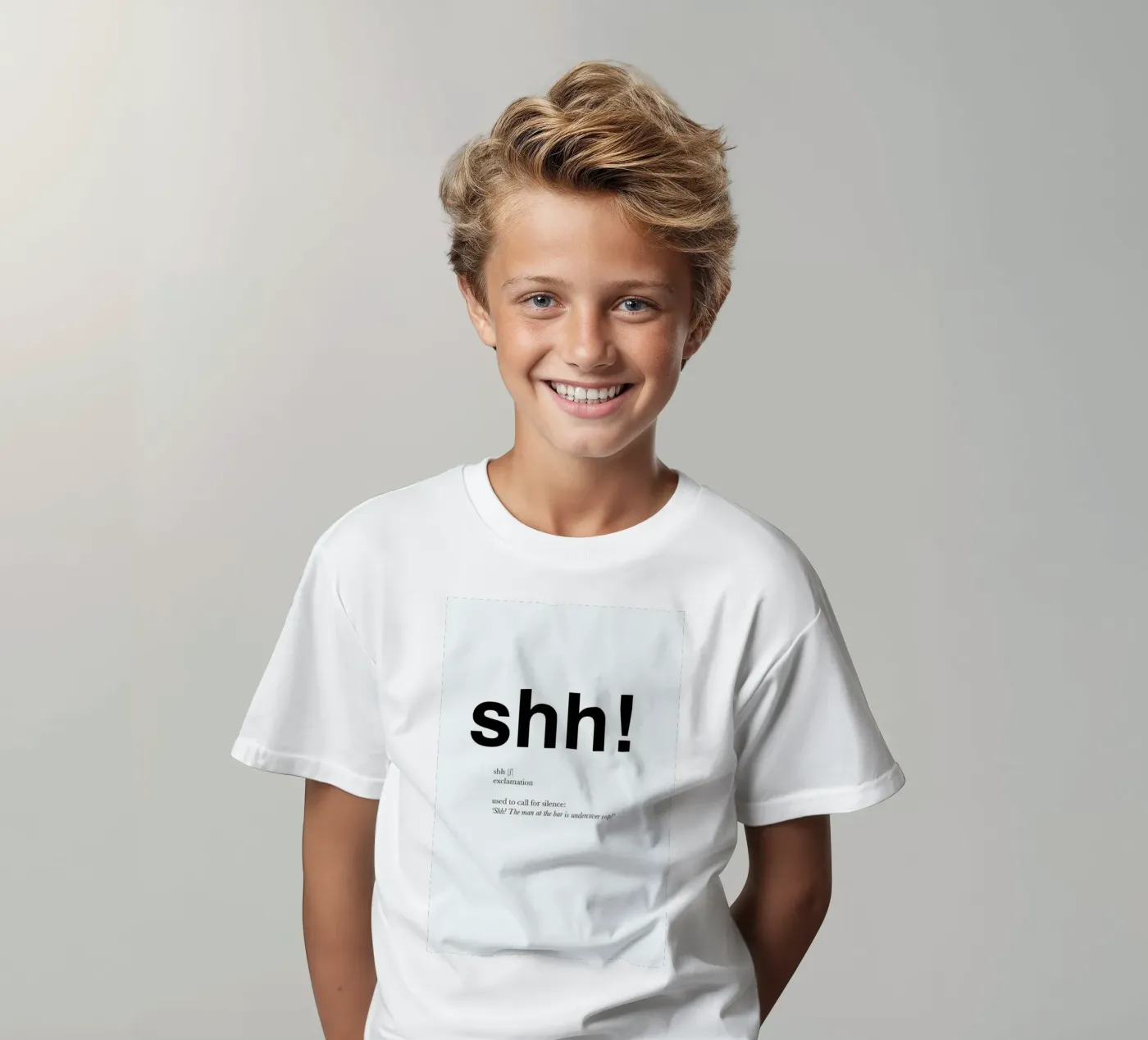 The shh interjection t-shirt bambini da Matěj Kašpar Jirásek