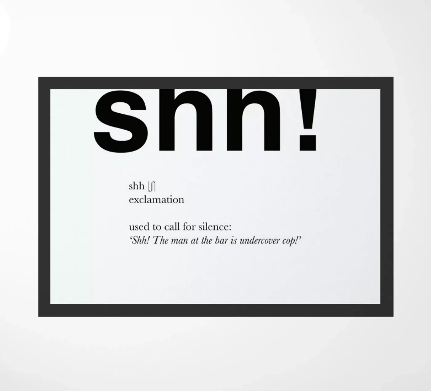 The shh interjection deurmat van Matěj Kašpar Jirásek