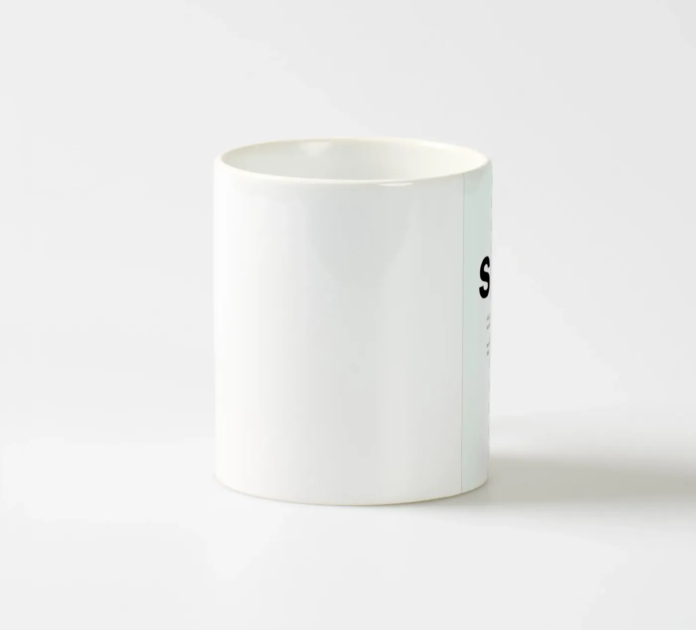 The shh interjection ceramic mug by Matěj Kašpar Jirásek