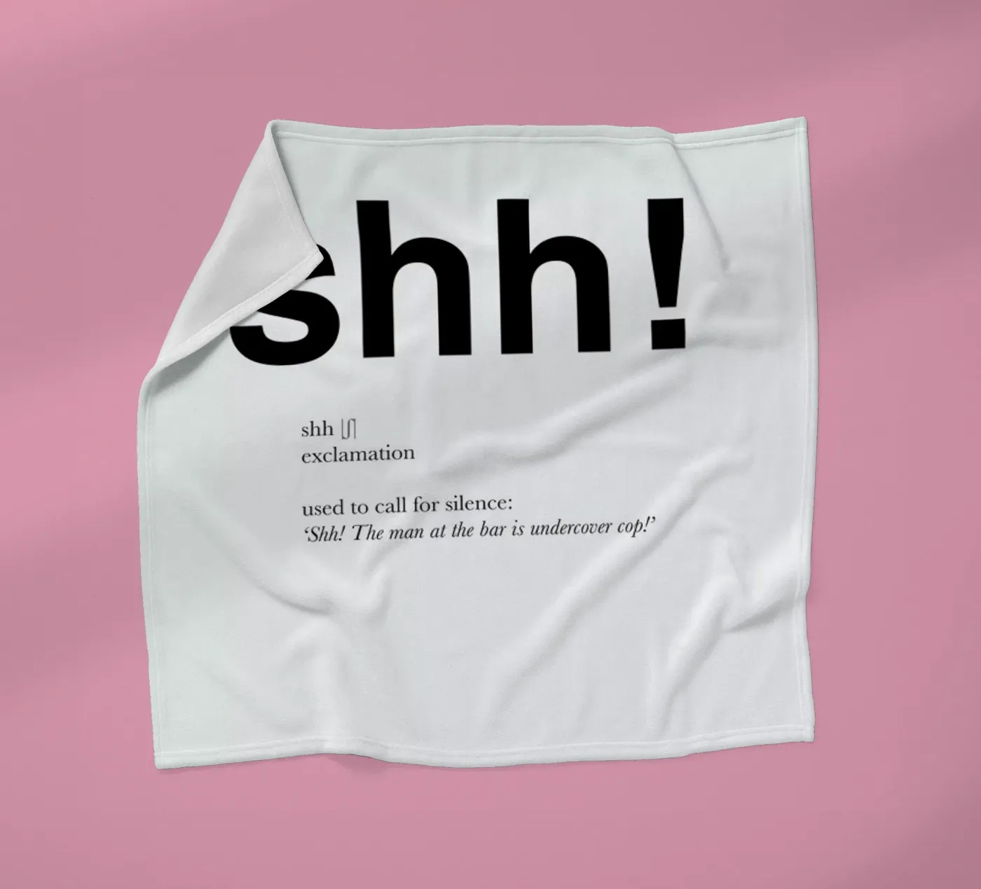 The shh interjection fleecedeken van Matěj Kašpar Jirásek