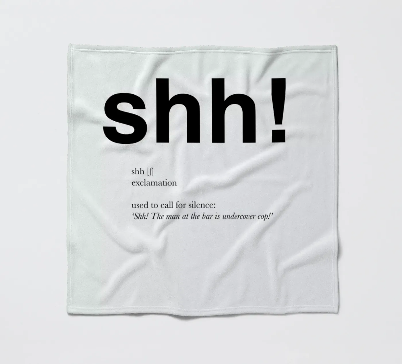 The shh interjection fleecedeken van Matěj Kašpar Jirásek