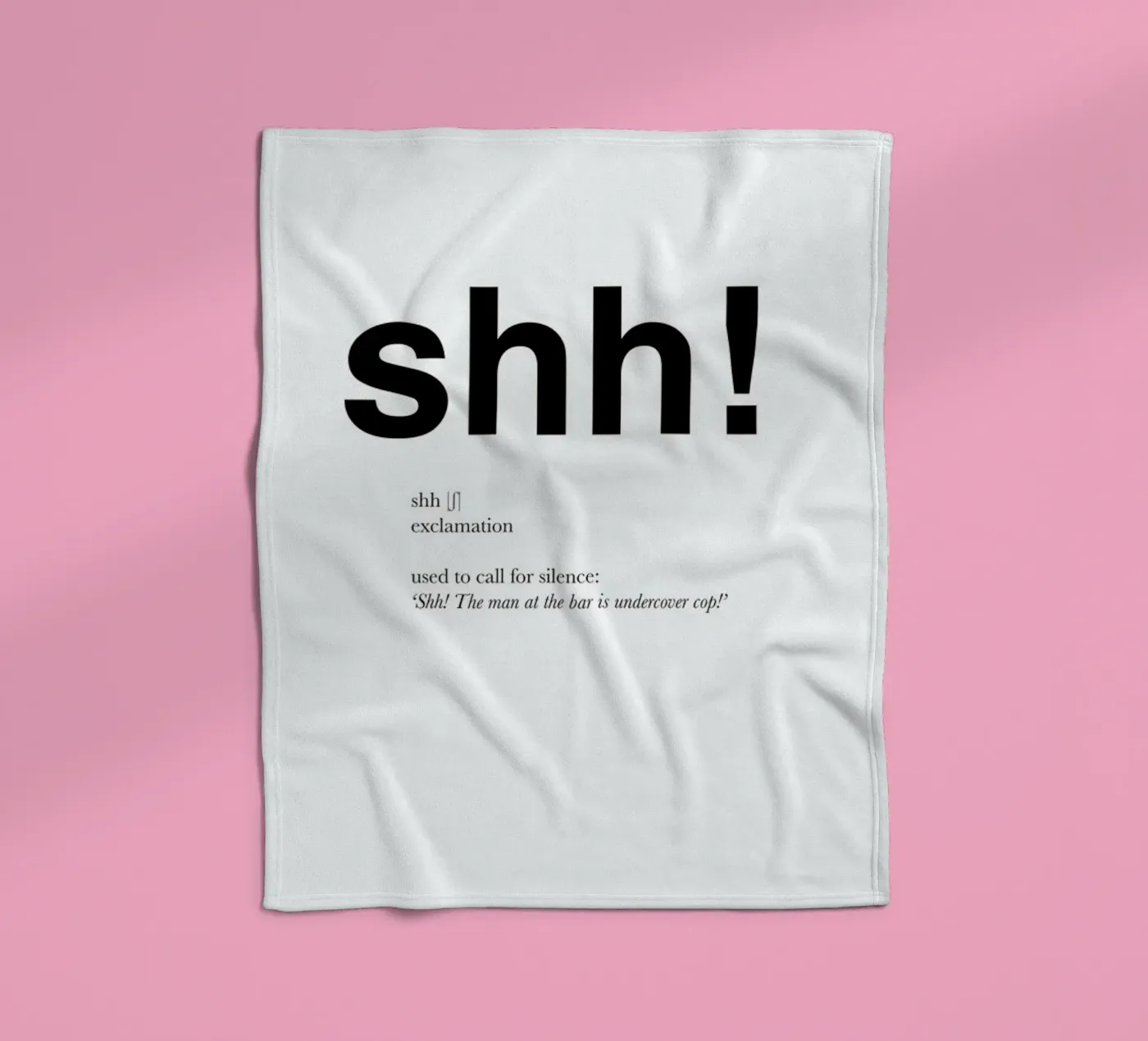 The shh interjection fleecedeken van Matěj Kašpar Jirásek