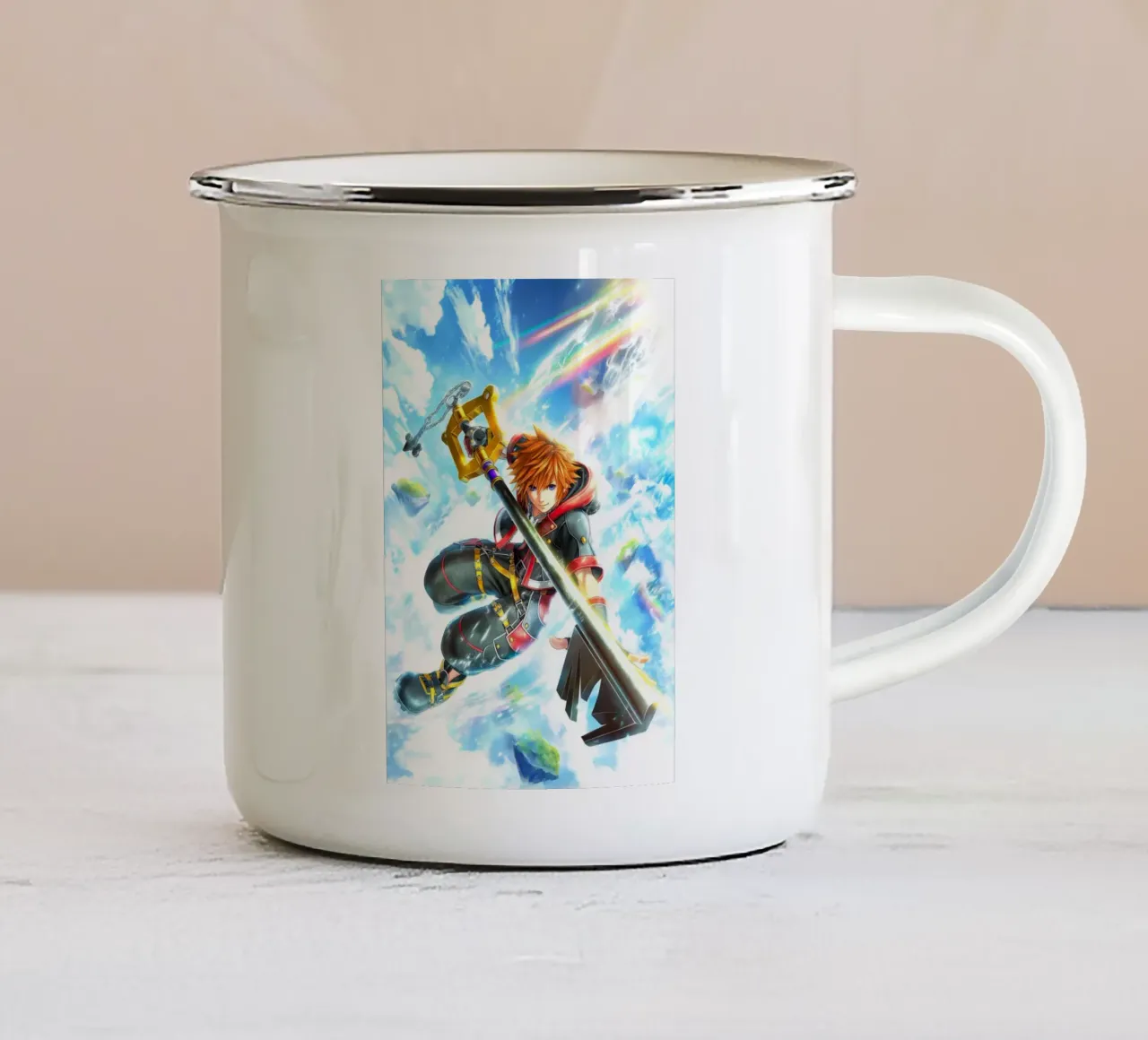 Sora Kingdom Hearts tazza in smalto da Voxel Visionaries