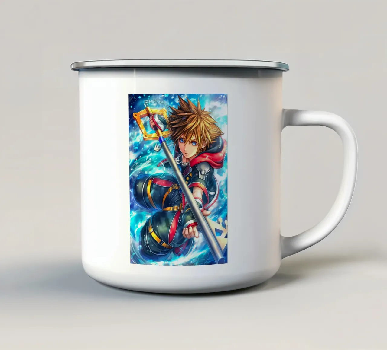 Sora Kingdom Hearts tazza in smalto da Voxel Visionaries