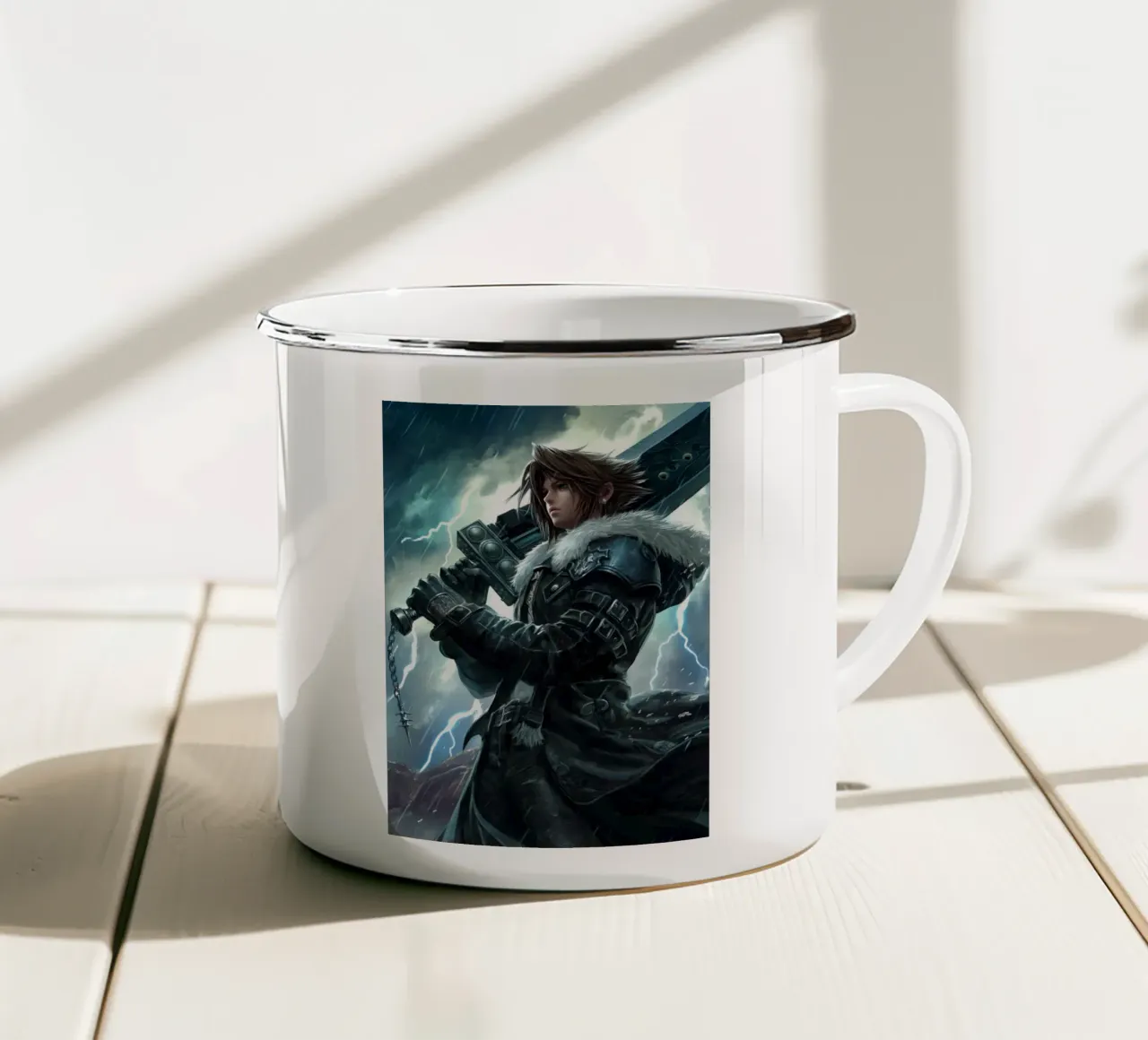 FFVIII FF8 Squall Leonhart Final Fantasy tazza in smalto da Fleur de Lys
