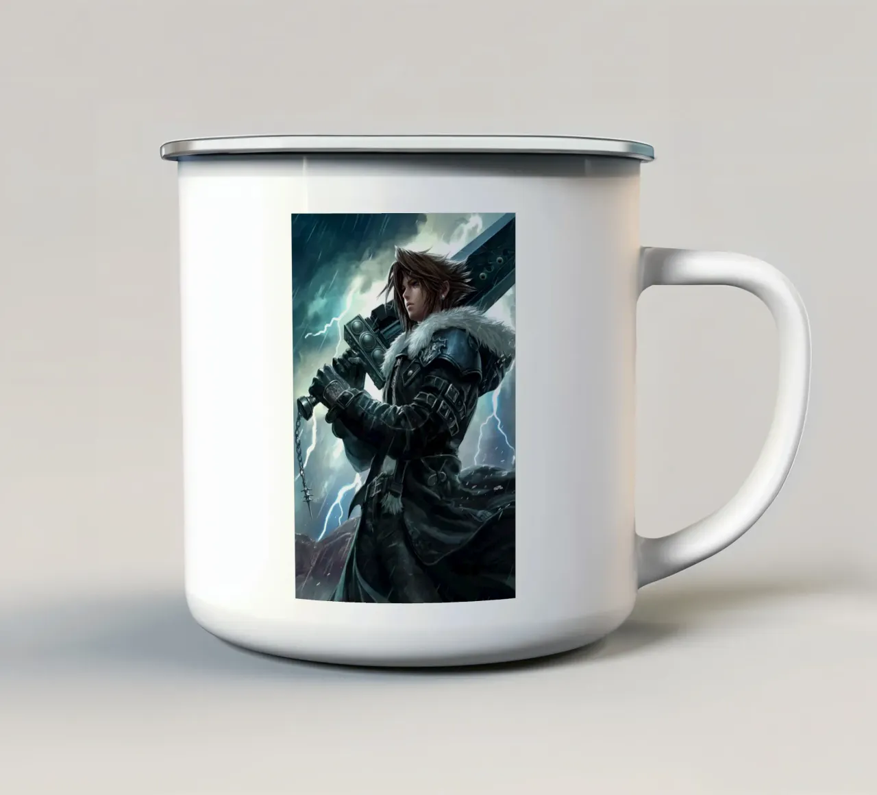 FFVIII FF8 Squall Leonhart Final Fantasy tazza in smalto da Fleur de Lys