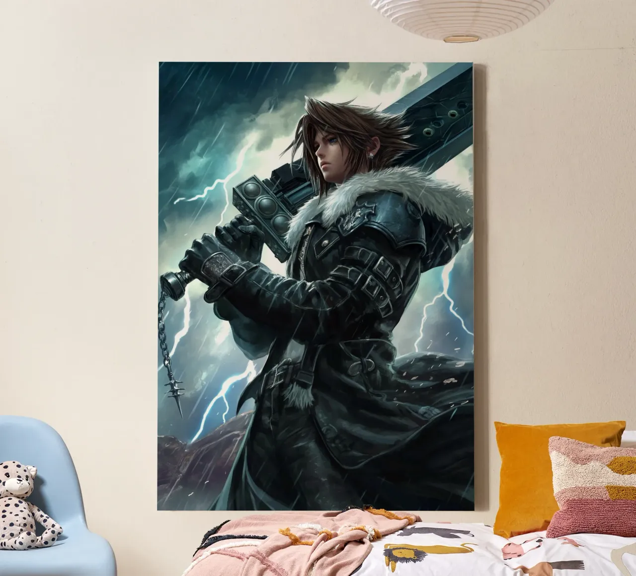 FFVIII FF8 Squall Leonhart Final Fantasy canvas with Floater frame by Fleur de Lys